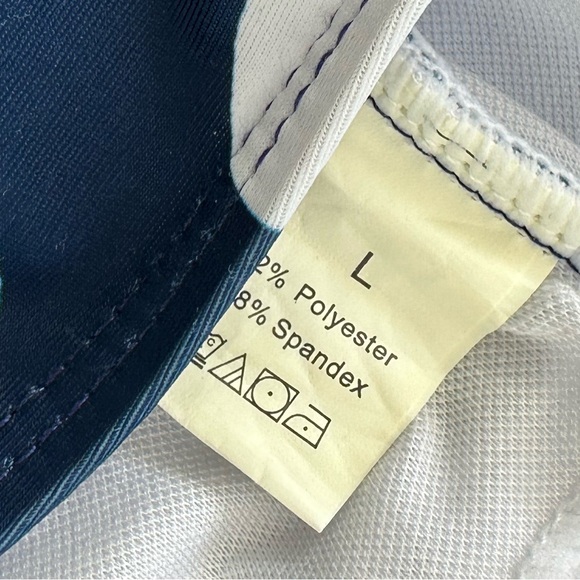 One Piece Retro Navy & White Polka Dot Swimsuit L - Picture 3 of 4